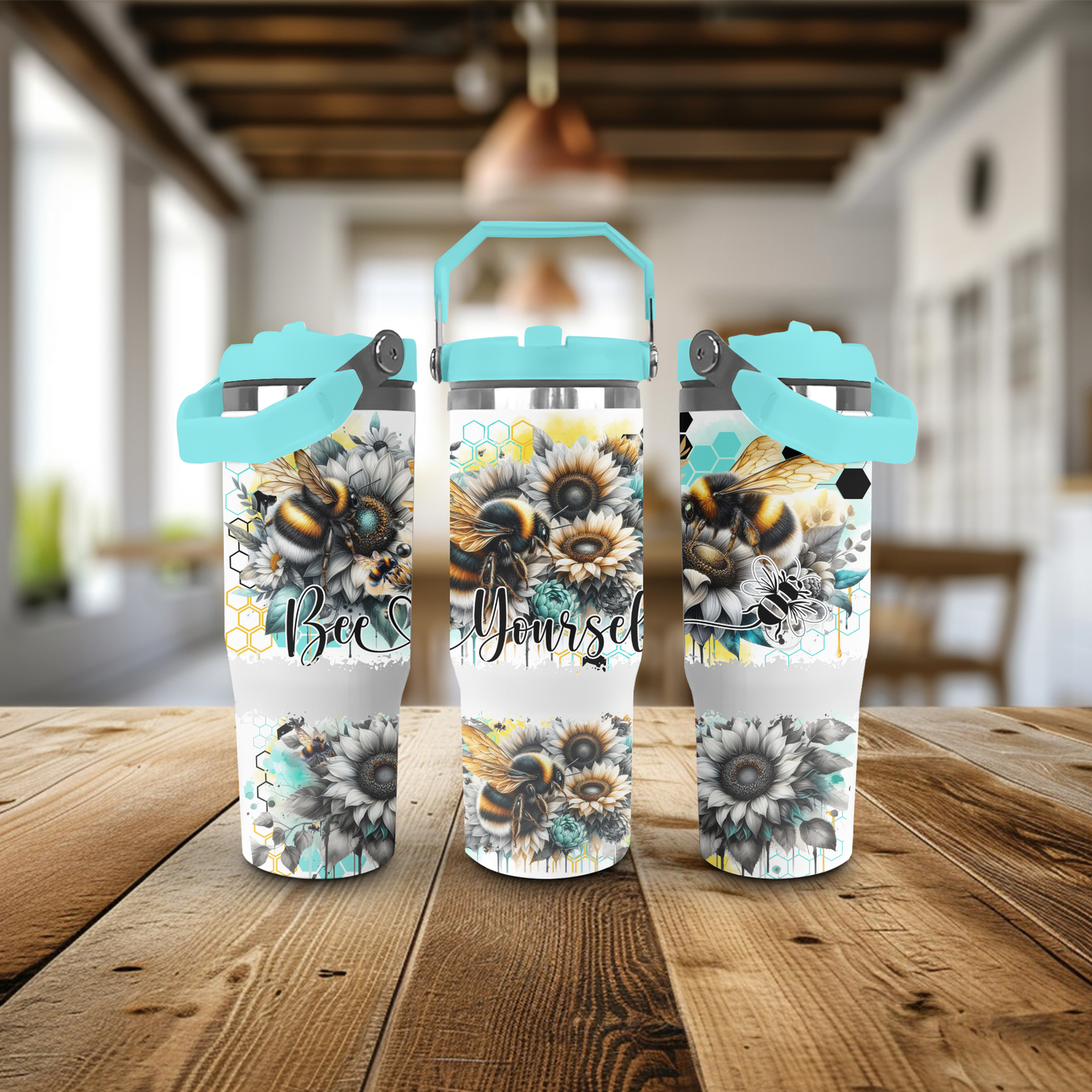 30oz Stainless Steel Tumblers - Bee Yourself