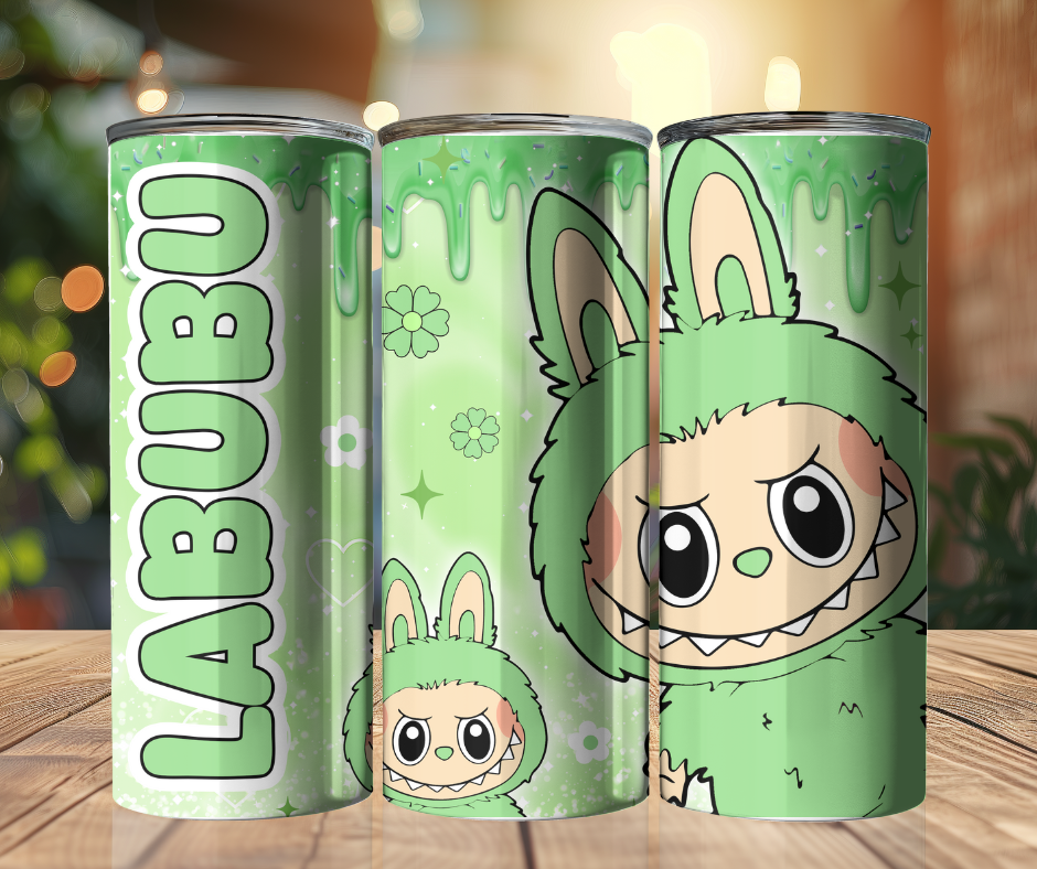 20 oz Tumbler - Labubu - Green