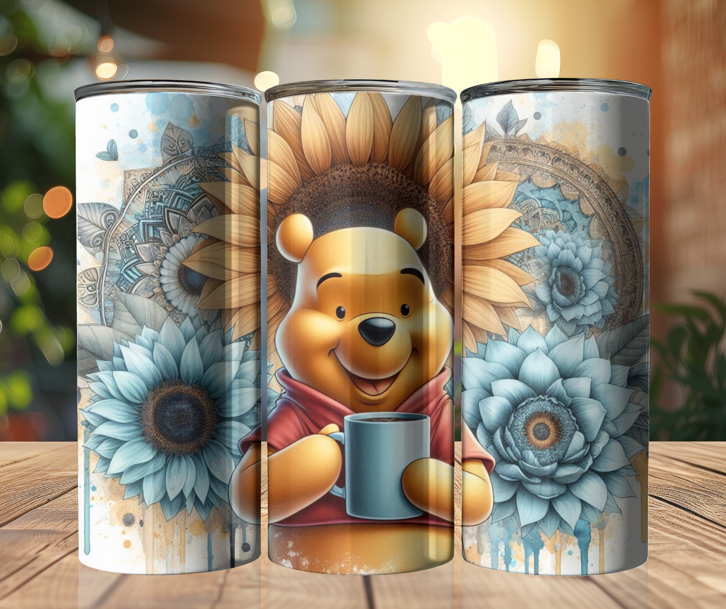 20oz Tumbler - Blue Winnie The Pooh