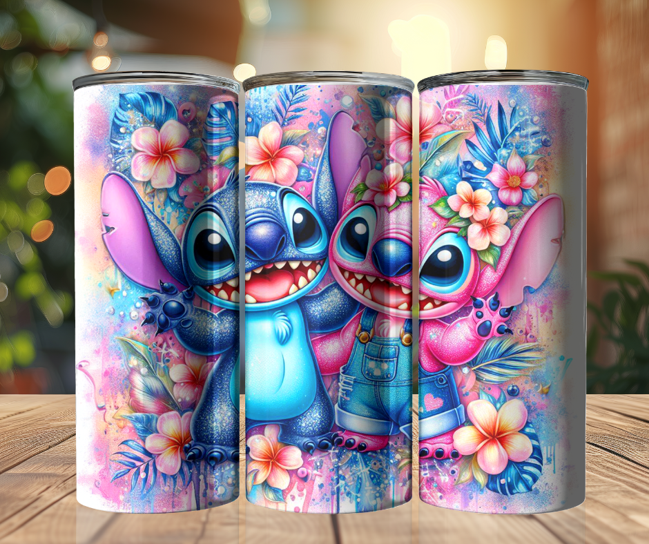 20 oz Tumbler - Stitch - Angel 2