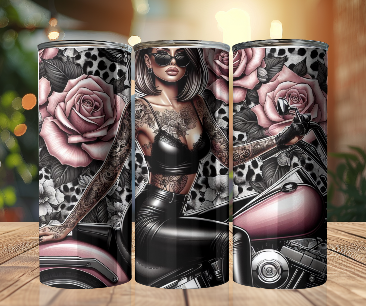 20 oz Tumbler - Leopard Print Harley