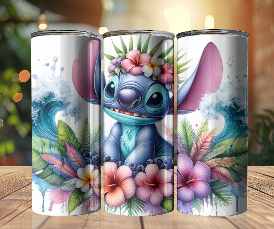 20 oz Tumbler - Stitch - Hawaiian