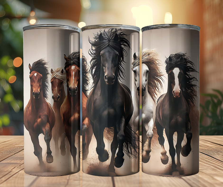 20oz Tumbler - Horses