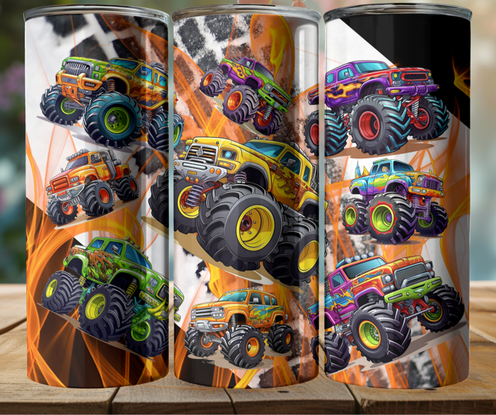 20 oz Tumblers - Monster Trucks