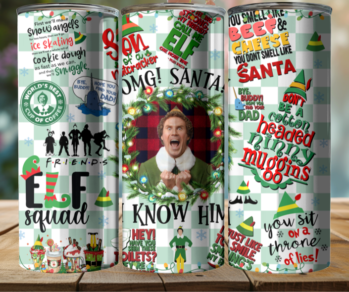 20oz Tumbler - Oh My God Santa! I know him!