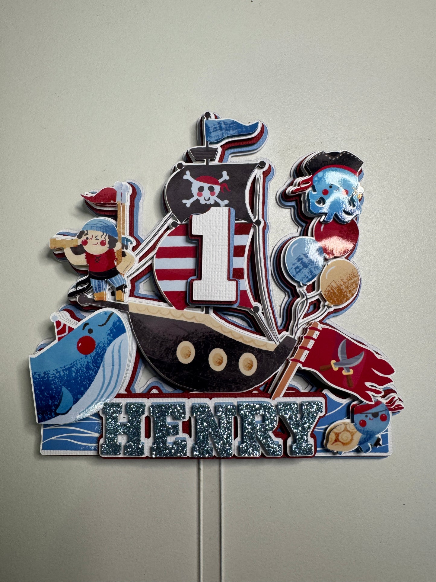 Custom Pirate Cake Topper
