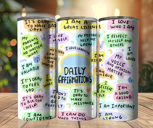 20oz Tumbler - Daily Affirmations
