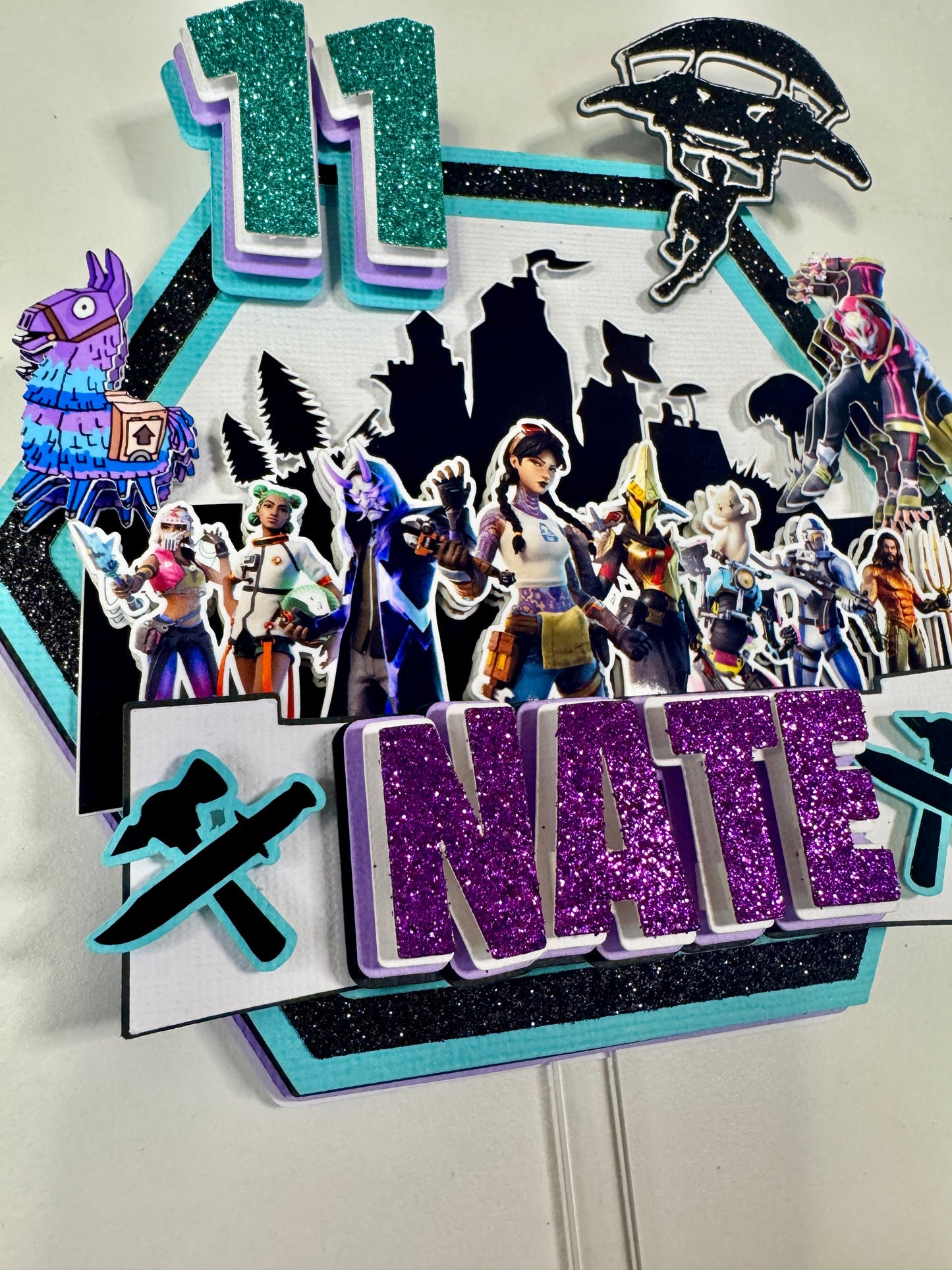 Custom Fortnite Cake Topper