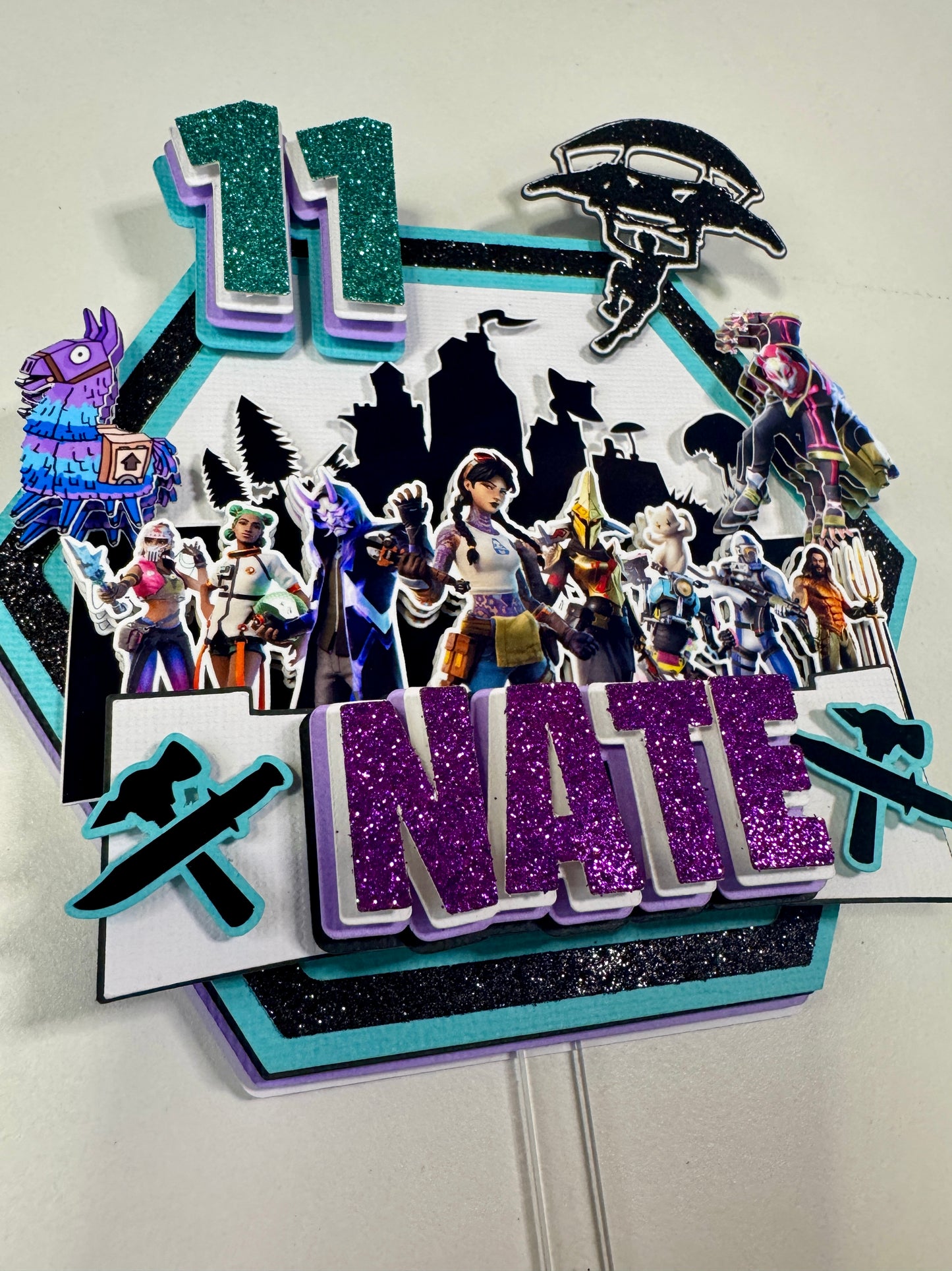 Custom Fortnite Cake Topper