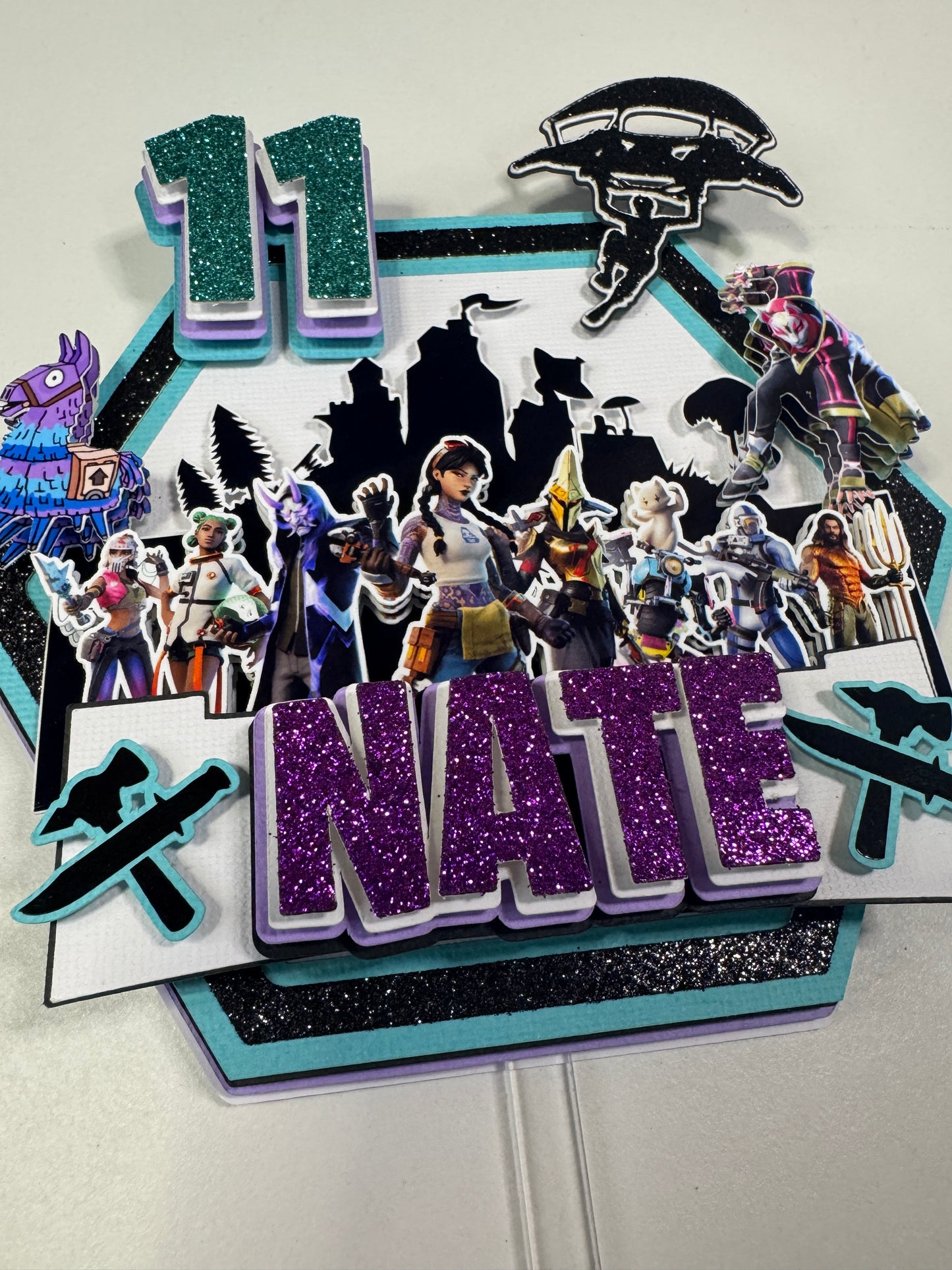 Custom Fortnite Cake Topper