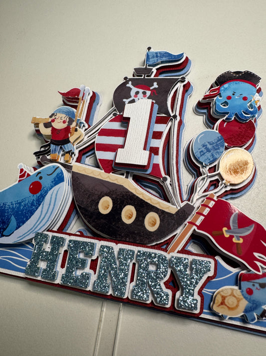 Custom Pirate Cake Topper
