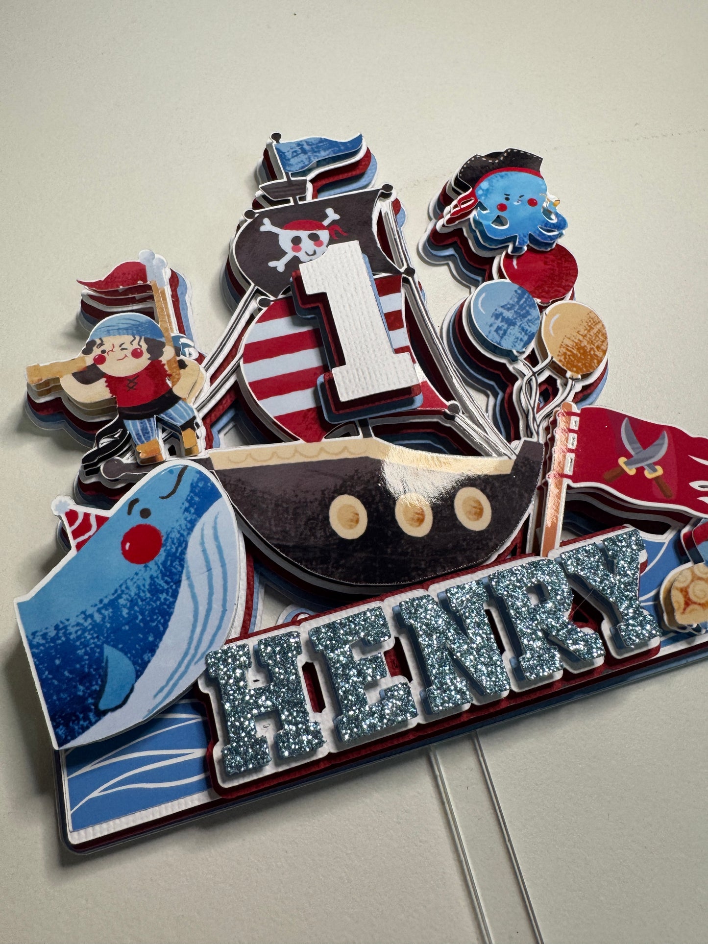 Custom Pirate Cake Topper