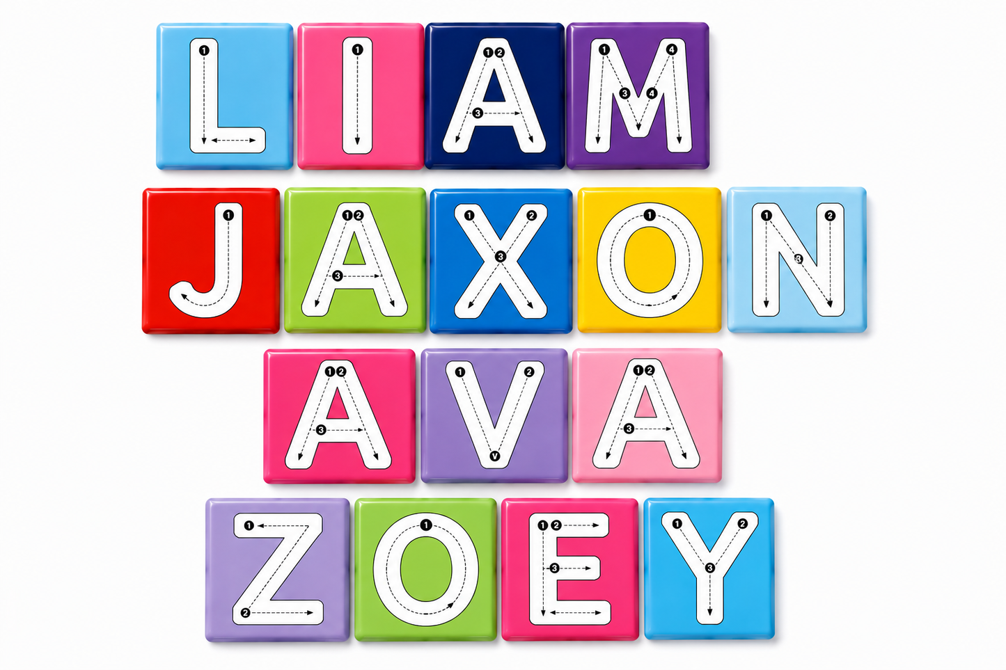 Traceable Alphabet Name Magnets