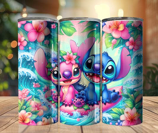 20 oz Tumbler - Stitch - Angel
