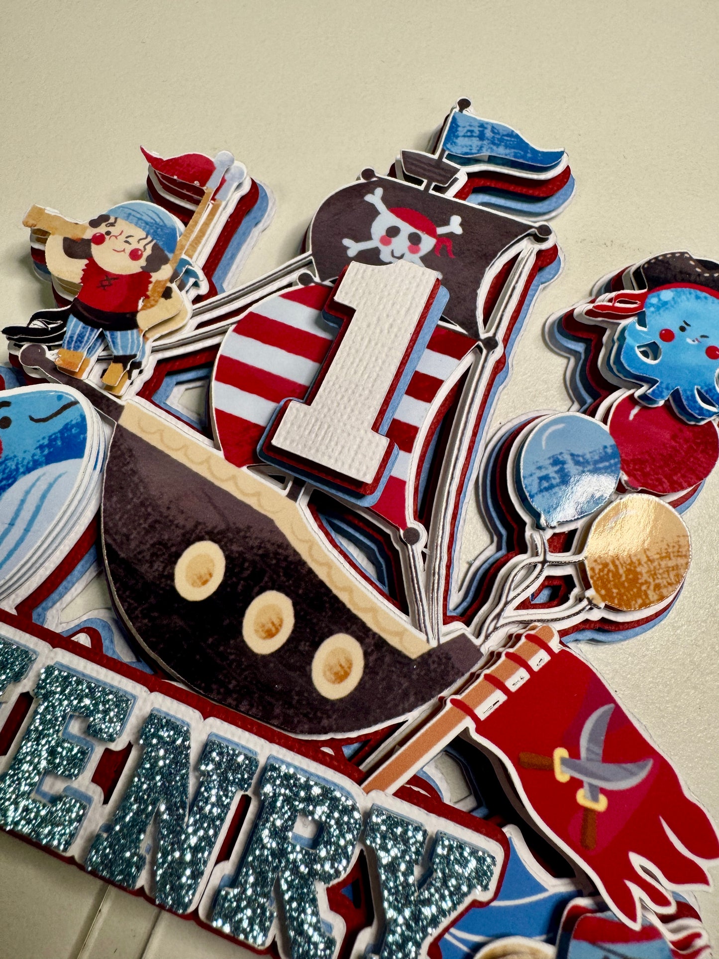 Custom Pirate Cake Topper