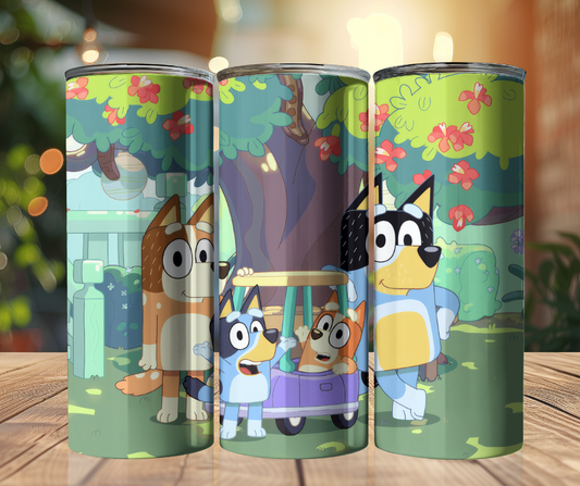 20oz Tumbler - Bluey Car