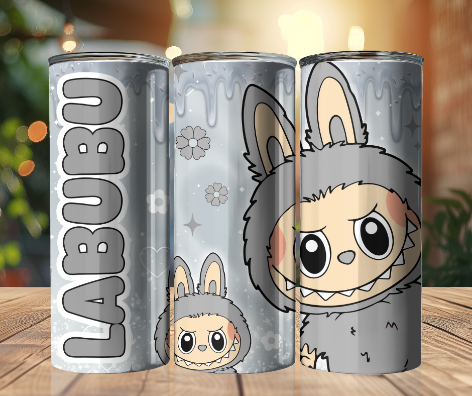 20 oz Tumbler - Labubu - Grey