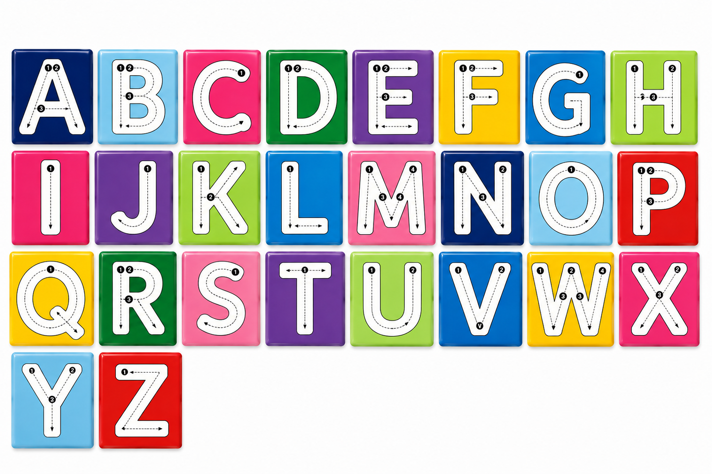 Traceable Alphabet & Colour Learning Magnets