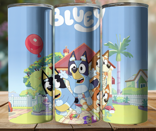 20oz Tumbler - Blue Dog