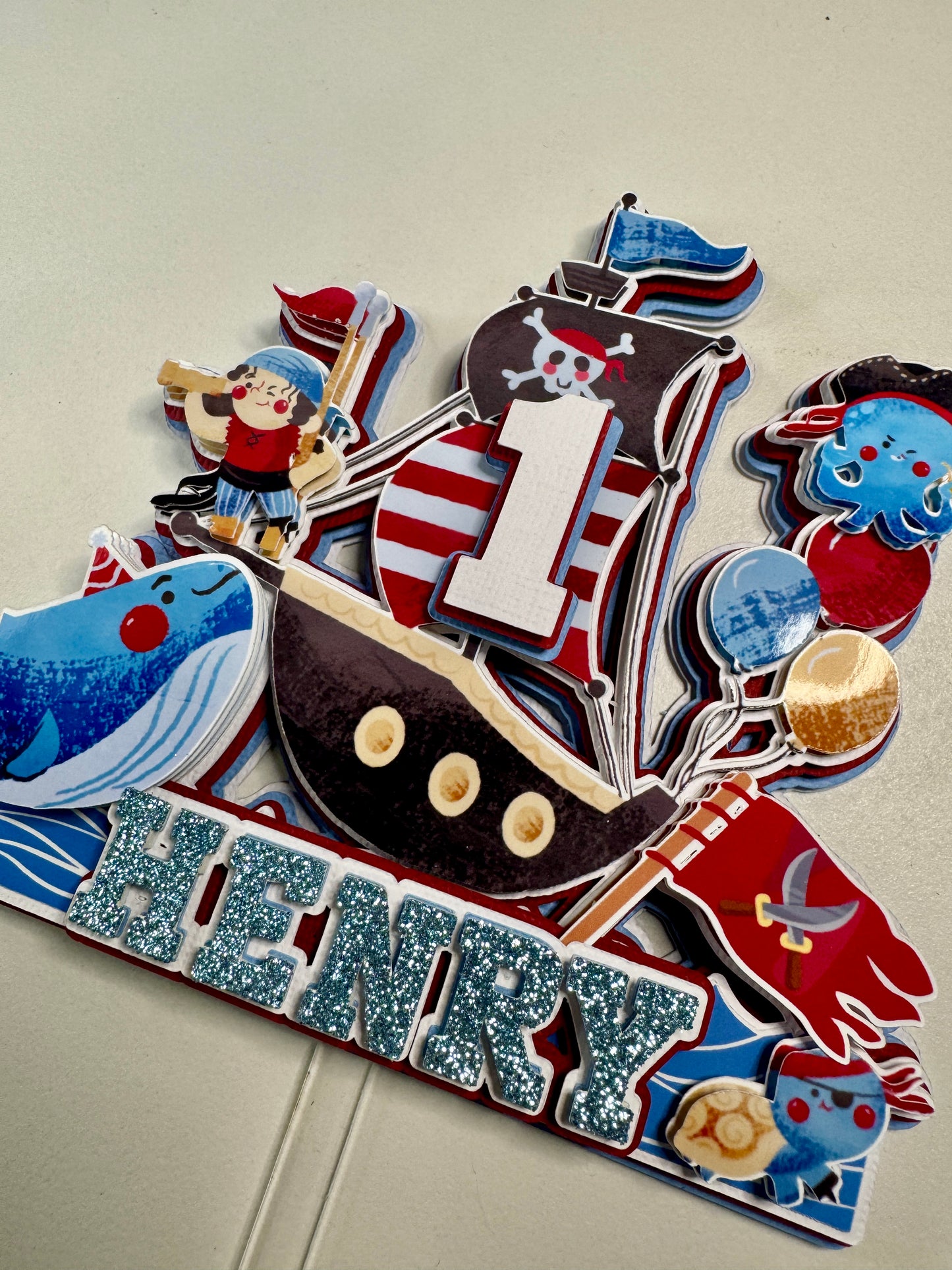 Custom Pirate Cake Topper
