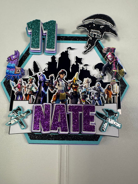 Custom Fortnite Cake Topper