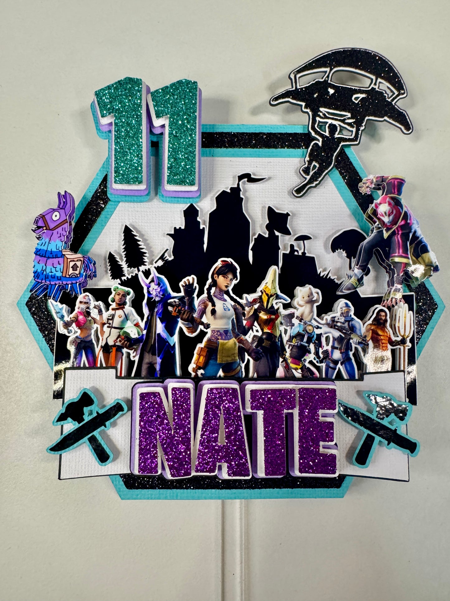 Custom Fortnite Cake Topper