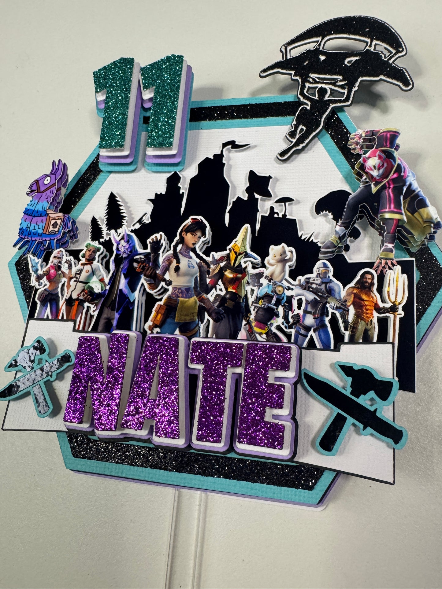 Custom Fortnite Cake Topper