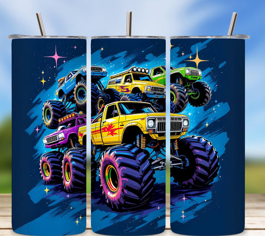 20oz Tumbler - Monster Trucks