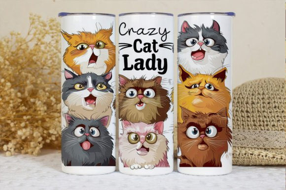 20oz Tumbler - Crazy Cat Lady