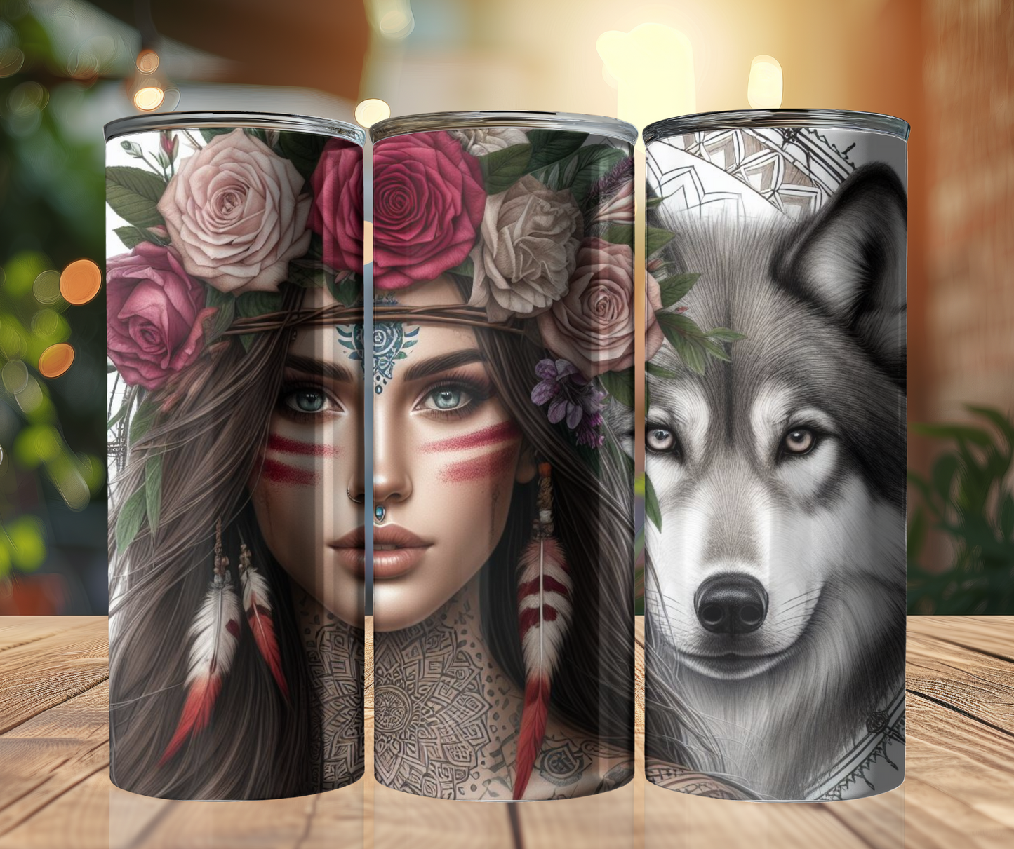 20 oz Tumbler - Fierce Wolf