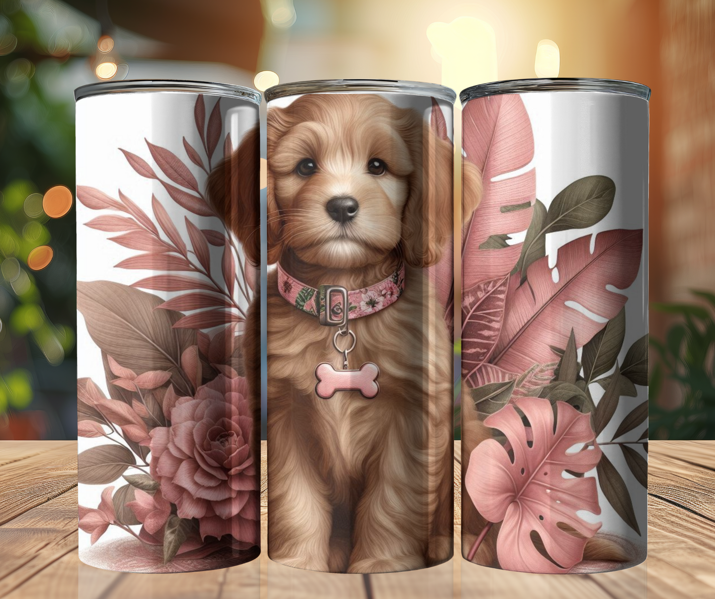 20 oz Tumbler - Pink Cavoodle